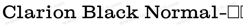 Clarion Black Normal字体转换